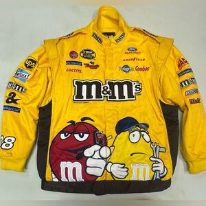 Chase Authentics M&M's Elliot Sadler #38 Jacket Yellow Brown Drivers Lane Sz XXL
